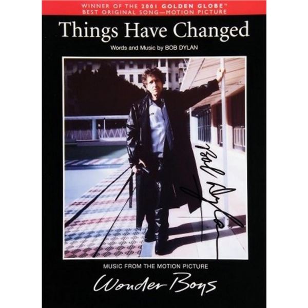 Bob Dylan signed sheet music