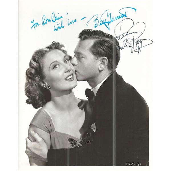 Words And Music Betty Garrett & Mickey Rooney Signed Photo