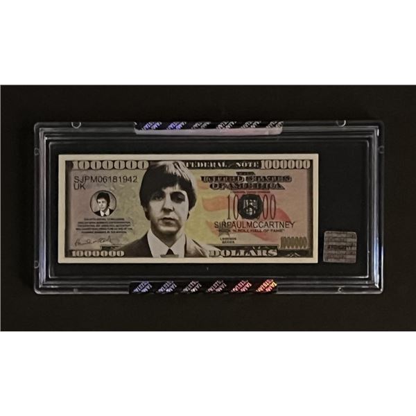 Beatles Limited Edition Encapsulated Paul McCartney 1000000 Bill