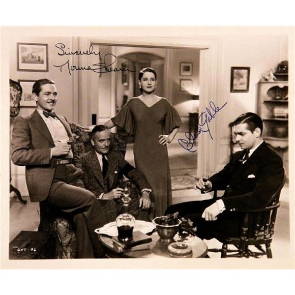 Norma Shearer and Clark Gable signed portrait photo