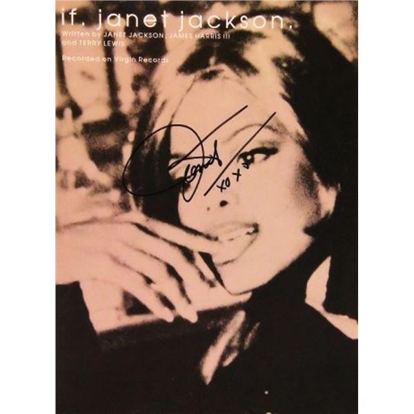 Janet Jackson signed sheet music