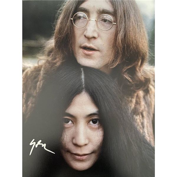 Yoko Ono signed photo