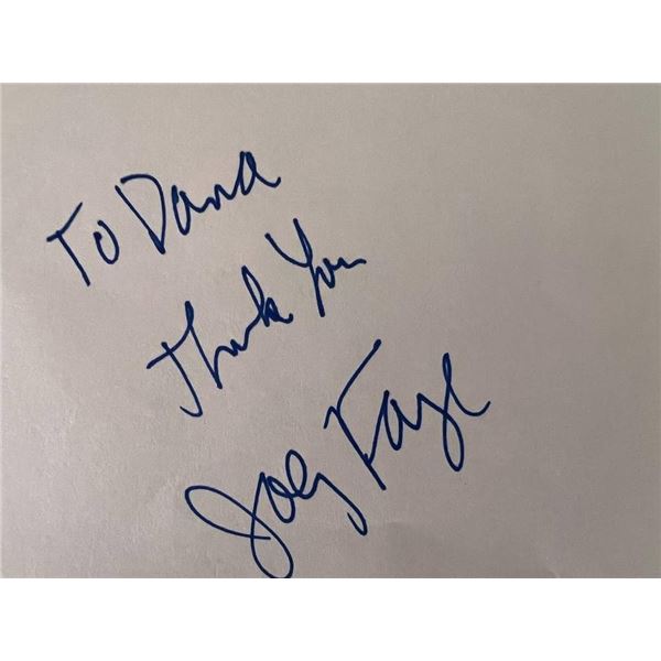 Actor Joey Faya autograph