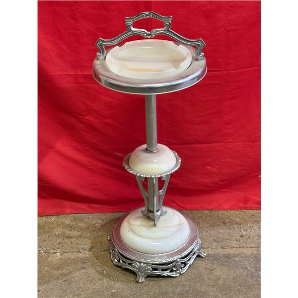 MCM Chrome & Quartz Standing Ashtray