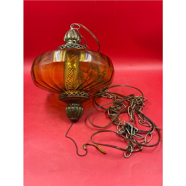 MCM Amber Swag Lamp