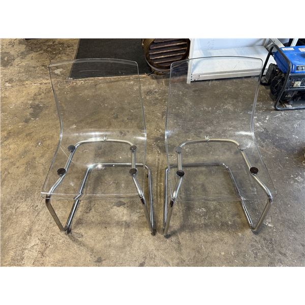 2 Modern Transparent Chairs