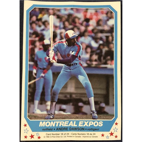1982 O-PEE-CHEE POSTER - ANDRE DAWSON (HOF)