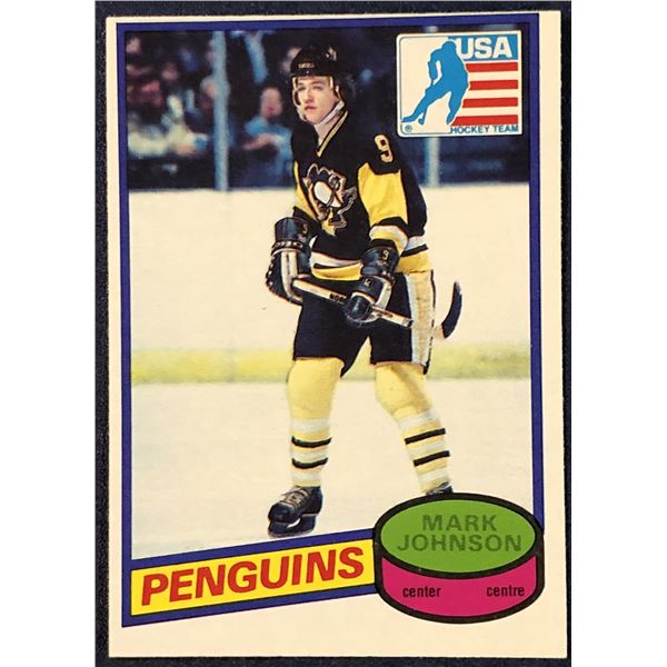 1980-81 O-PEE-CHEE MARK JOHNSON ROOKIE CARD