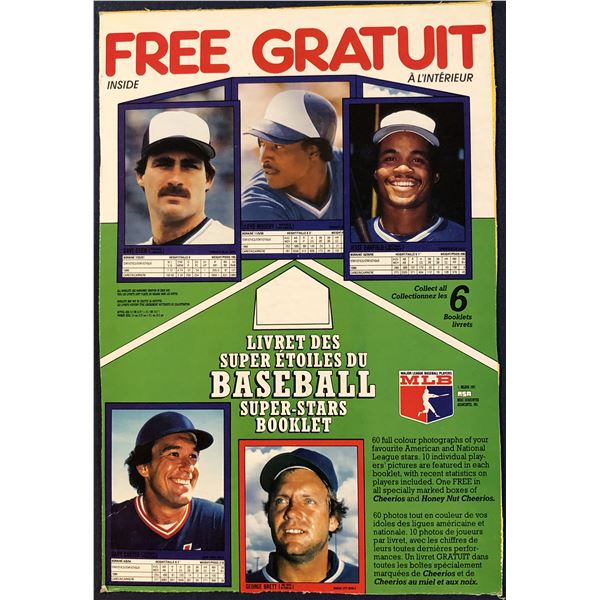 1987 CHEERIOS BASEBALL BOX - GARY CARTER / GEORGE BRETT (HOF)