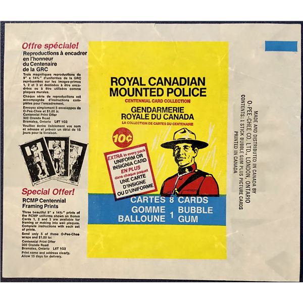 1973 O-PEE-CHEE RCMP WRAPPER