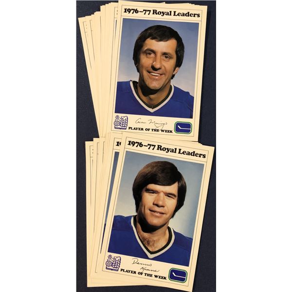 1976-77 ROYAL BANK VANCOUVER CANUCKS SET