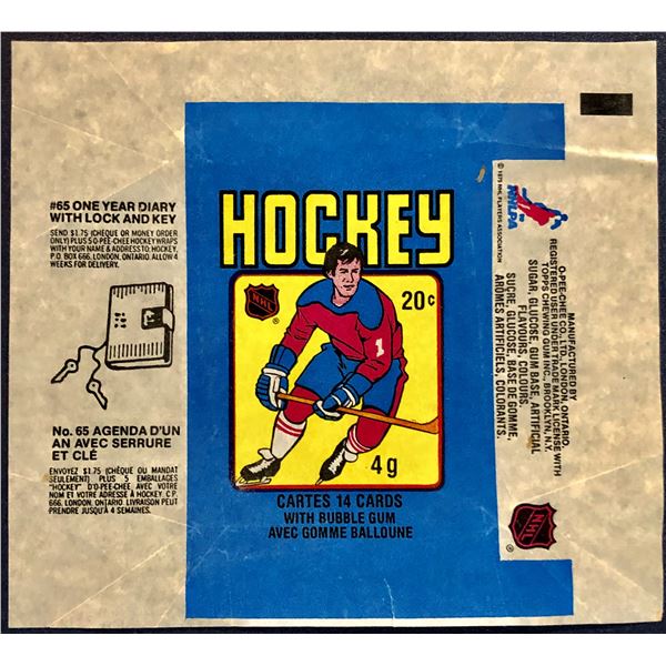 1979-80 O-PEE-CHEE NHL HOCKEY WRAPPER - GRETZKY ROOKIE YEAR
