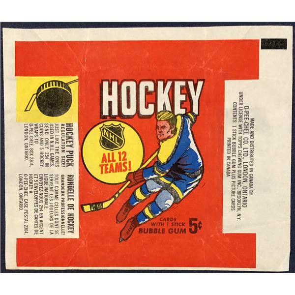 1968-69 O-PEE-CHEE NHL HOCKEY WRAPPER