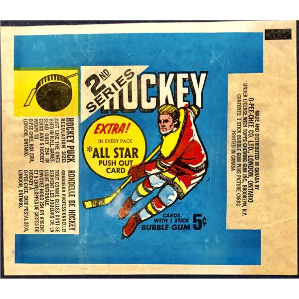1968-69 O-PEE-CHEE NHL HOCKEY 2nd SERIES WRAPPER