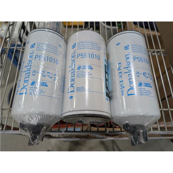 LOT DE 3 FILTRE SÉPARATEUR EAU/CARBURANT DONALDSON #P551010