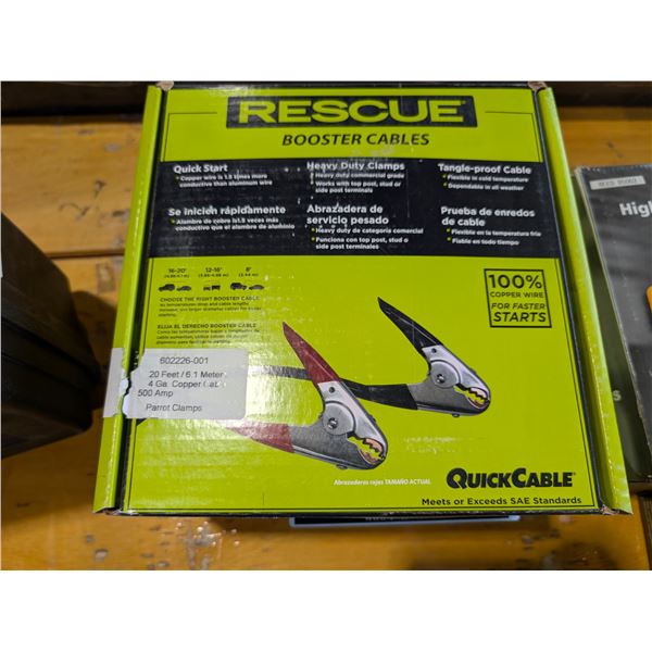 CABLE DE DÉMARRAGE 4ga 25' 500amp RESCUE
