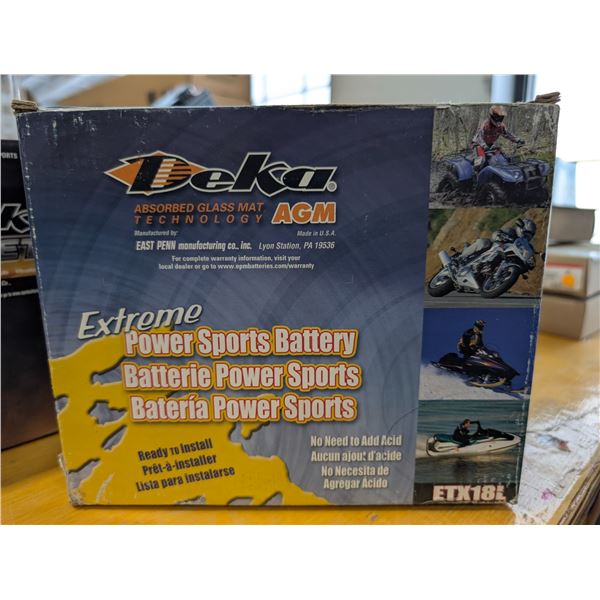 BATTERIE POUR MOTO / QUAD DEKA AGM #ETX18L