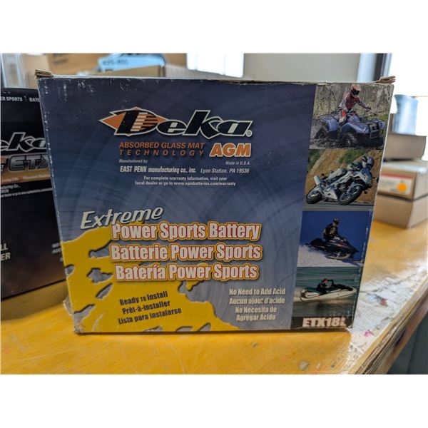 BATTERIE POUR MOTO / QUAD DEKA AGM #ETX18L