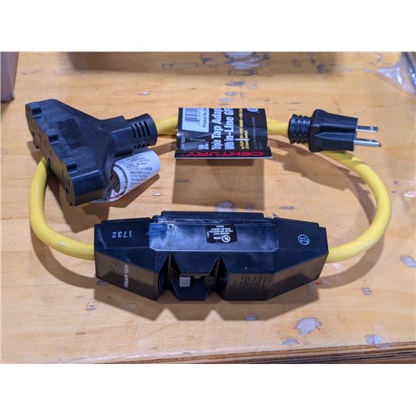 3' ADAPTEUR TRIPLE PRISES A/DISJONCTEUR DIFFÉRENTIEL EN LIGNE CENTURY