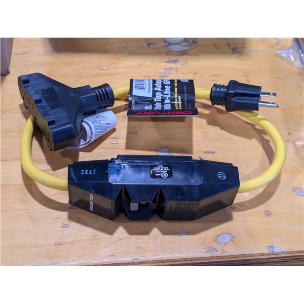 3' ADAPTEUR TRIPLE PRISE A/DISJONCTEUR DIFFÉRENTIEL EN LIGNE CENTURY