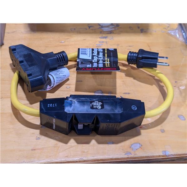 3' ADAPTEUR TRIPLE PRISES A/DISJONCTEUR DIFFÉRENTIEL EN LIGNE CENTURY