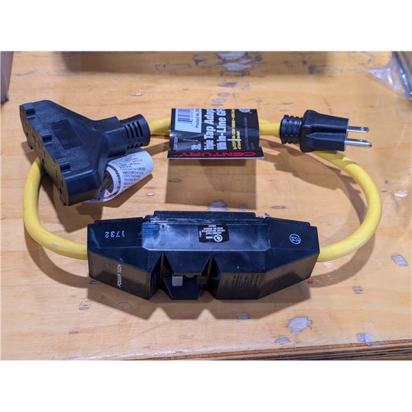 3' ADAPTEUR TRIPLE PRISES A/DISJONCTEUR DIFFÉRENTIEL EN LIGNE CENTURY