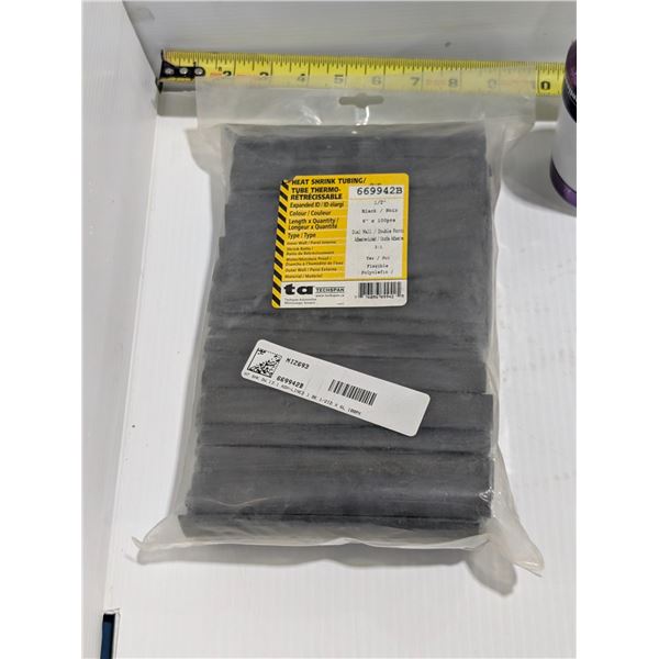 PAQ DE 100 pcs TUBES DE SHRINK 6" X 1/2" dia.