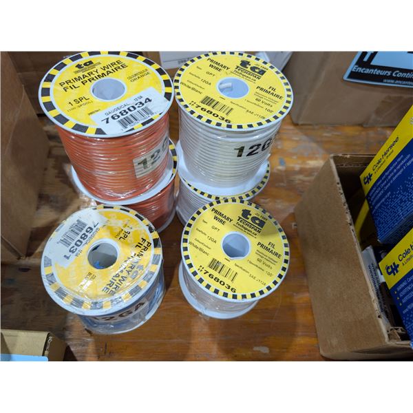 LOT DE 6 FILS PRIMAIRES 12ga 100' ASST