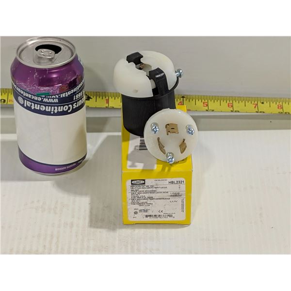 PRISE MALE HUBBLE 20a 250v 2 POLES #HBL2321