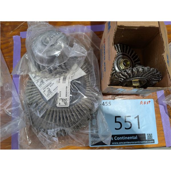 LOT DE 5 BROSSES D'ACIER  ASST