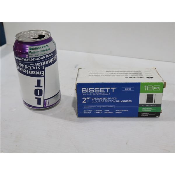 BTE DE 5000 CLOUS DE FINITION GALV. 18ga 2" BISSETT