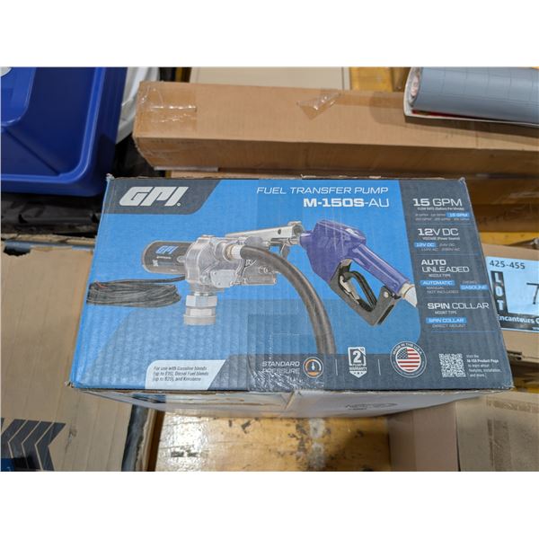 POMPE À TRANFER D'ESSENCE 15gpm 12vdc GPI #M-150S-AU