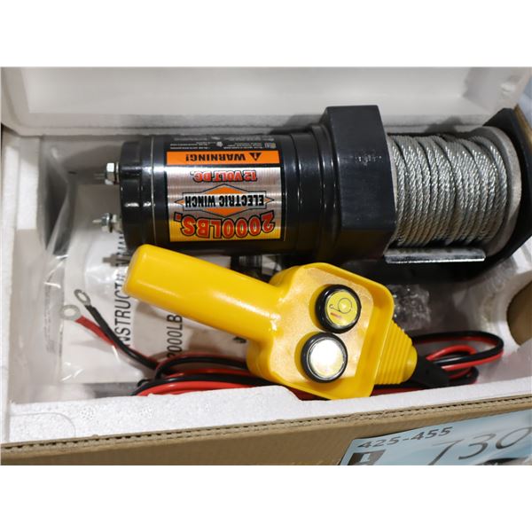 TREUIL ÉLEC 2000LBS 12vdc