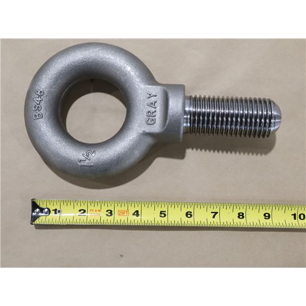 EYE BOLT SHOULDER 1-1/2" THREAD # GRAY BS48