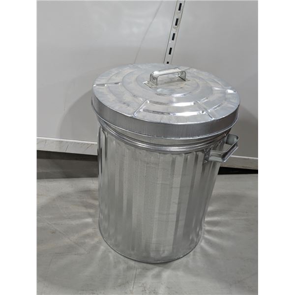 POUBELLE EN MÉTAL AVEC COUVERCLE 17"d.21"