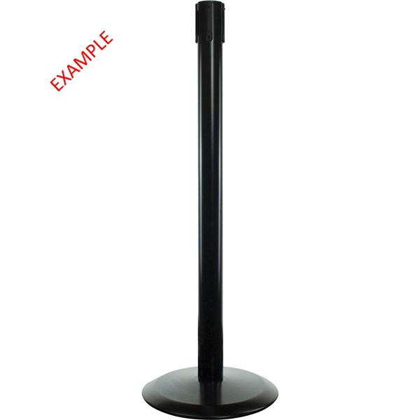 POTEAU DE BARRIÈRE AVEC BASE 38"h.