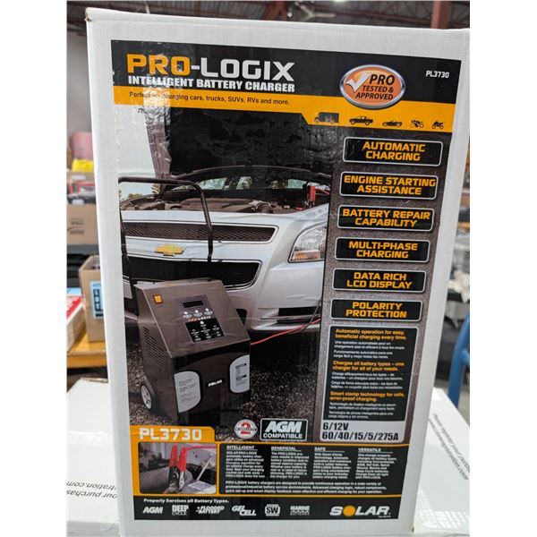CHARGEUR DE BATTERIE  6/12V    60/40/15/5/275A PRO-LOGIX #PL3730 val:$ 840