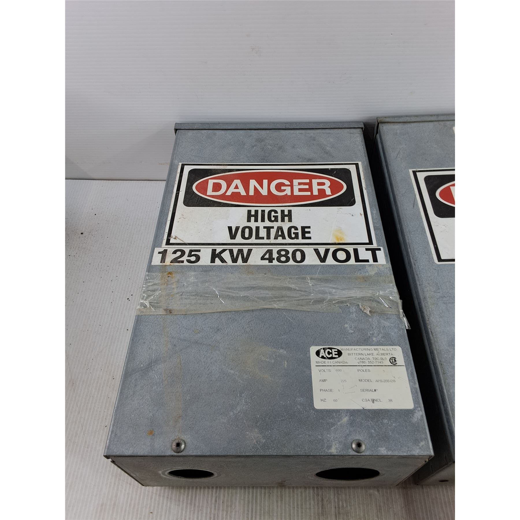 (2) 125KW 480 Volt Electrical Junction Boxes 18