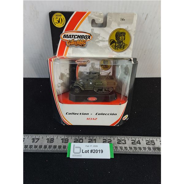 NIB Matchbox M3A2 US Military Vehicle w/Display Case