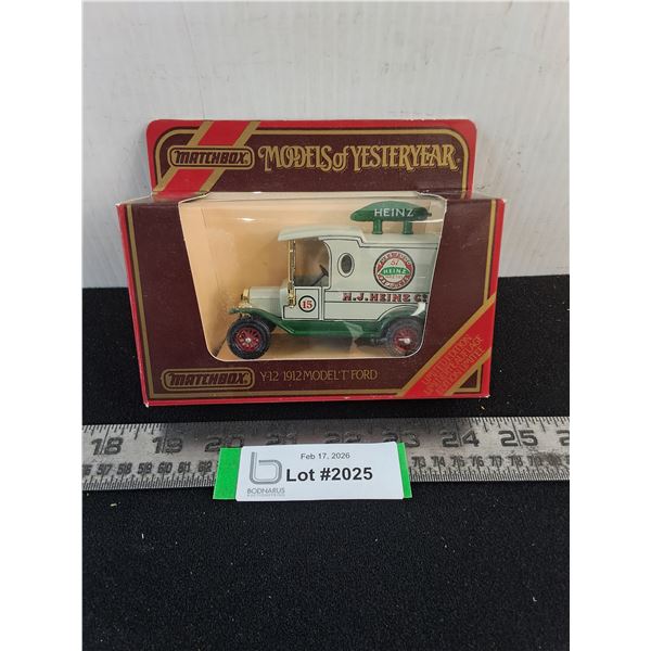 NIB Matchbox "Models of Yesteryear" Y12/1912 Model 'T' Ford