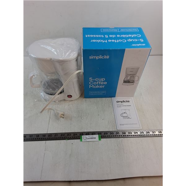 New Simplicite' 5-Cup Coffee Maker - Powers On