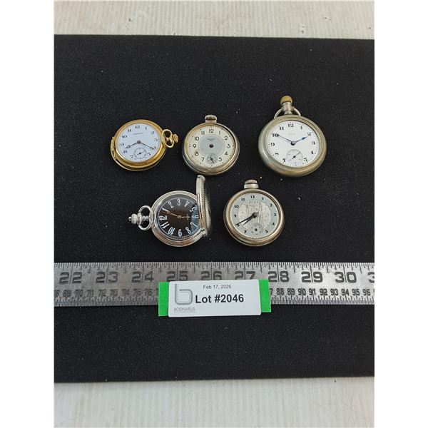 (5) Pocket Watches - For Parts Only