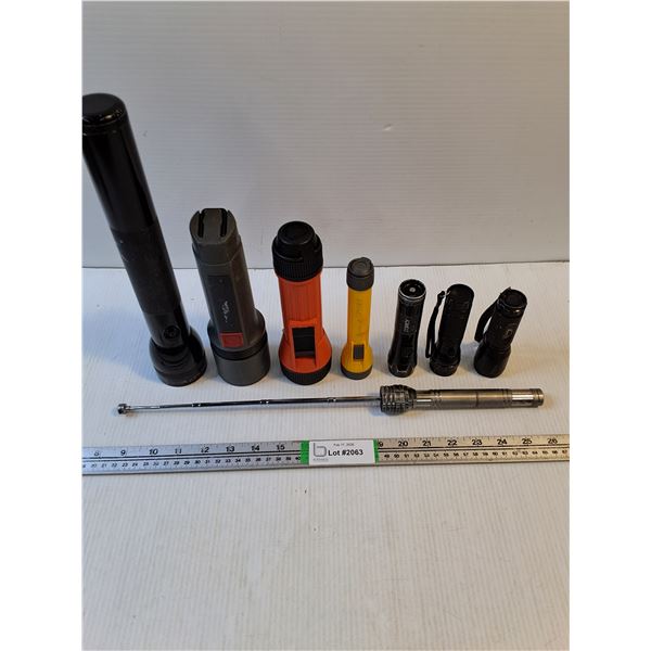 (7) Flashlights-As Is/(1) Telescopic Magnet
