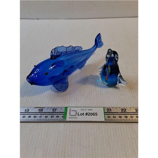 (2) Glass Ornaments