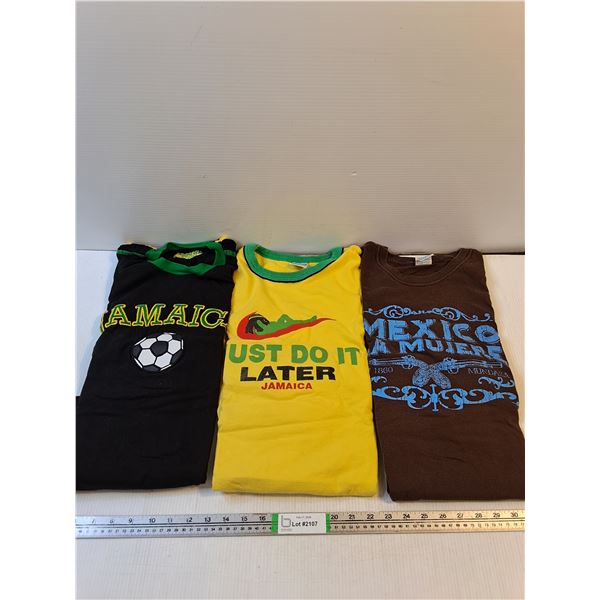 (3) T-Shirts - XL - Jamaica, Mexico