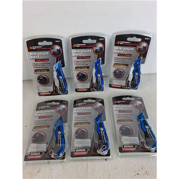 (6) Miniature Knifes- Performance Tool, NIB