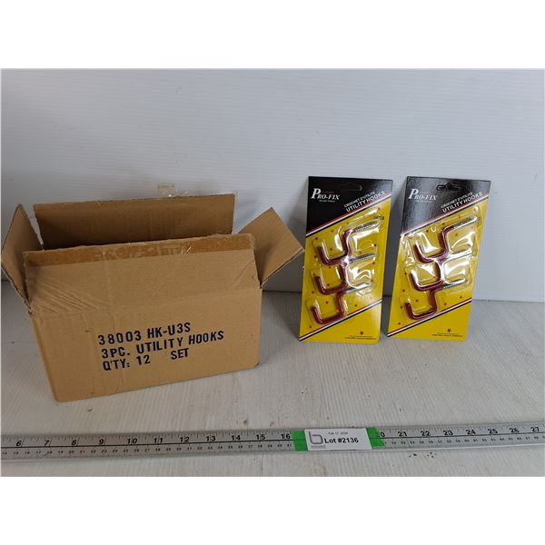 (12) 3 PC Utility Hook- Pro-Fix, NIB