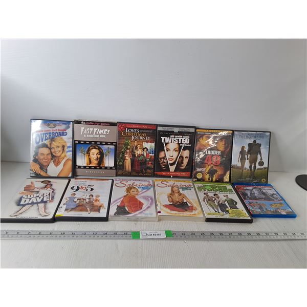(12) Assorted DVDs- Overboard, Super Dave, As Is