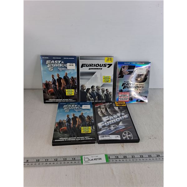 (5) Fast & Frurious DVDs- As Is