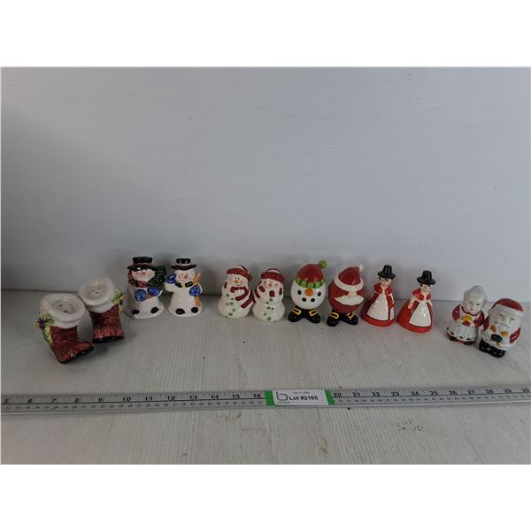 (6) Sets of Christmas Salt & Pepper Shakers